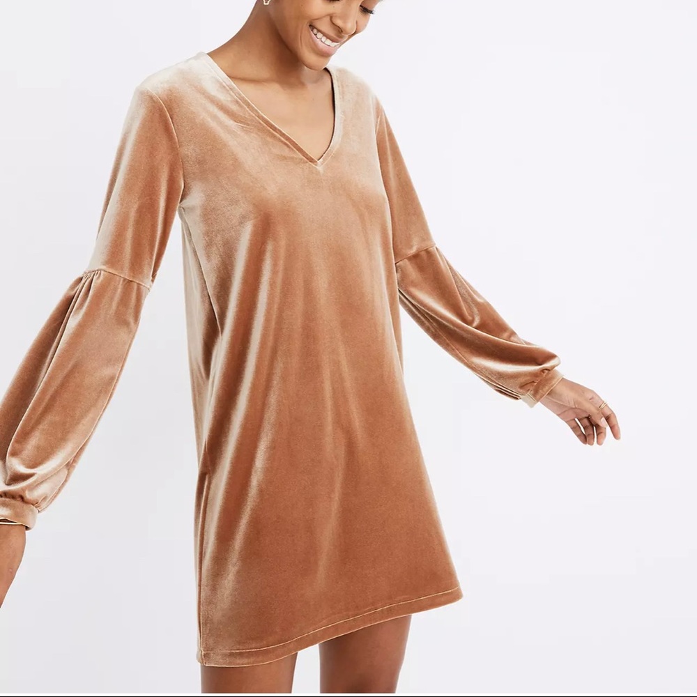 Navy Velvet Mini Dress